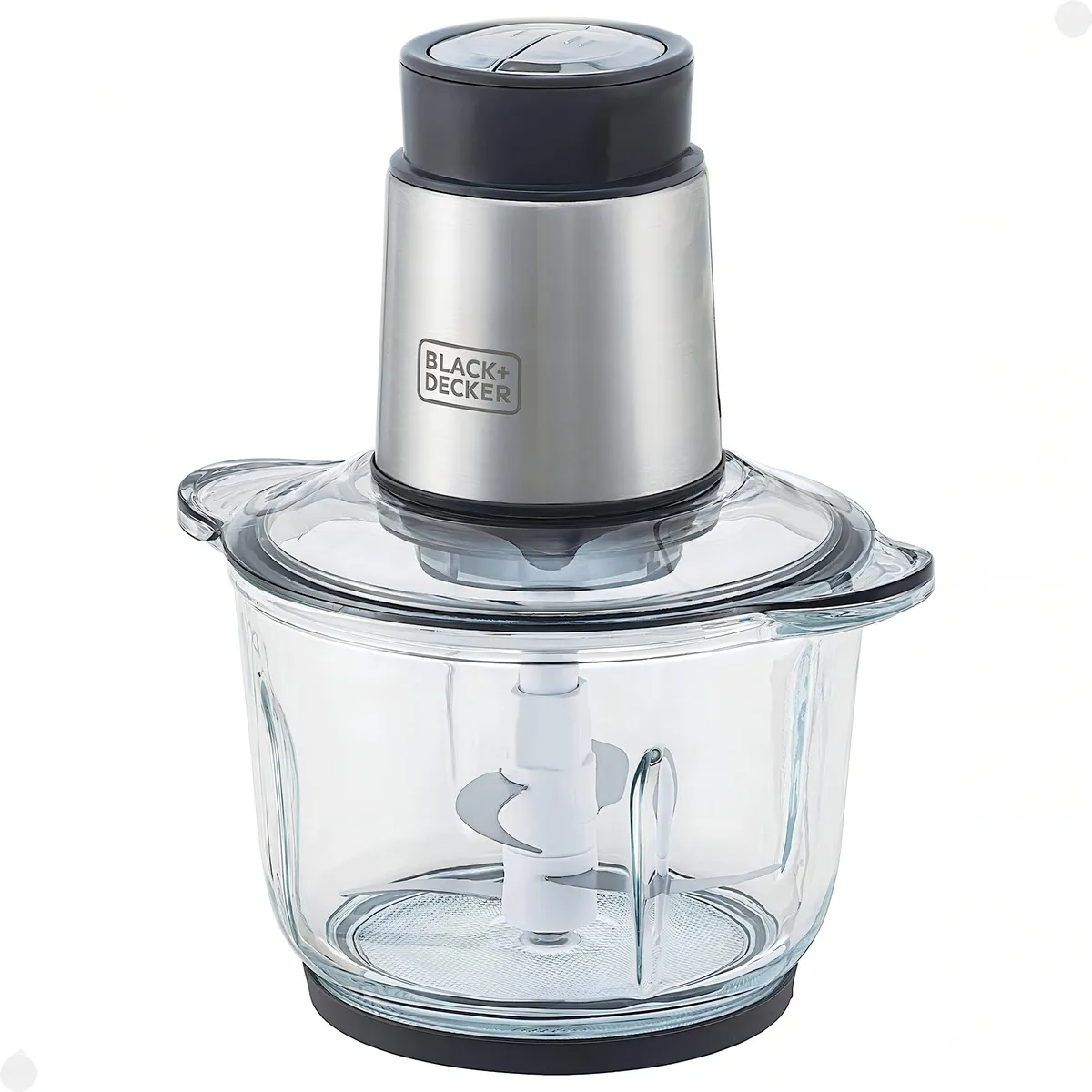 Processador de Alimentos em Inox Black Decker Modelo MP300G Tigela de Vidro 2L - BIVOLT